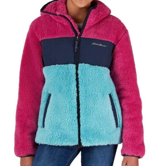 NWT - Eddie Bauer Fleece Full Zip Hoodie - Size L (14/16) - Picture 1 of 6
